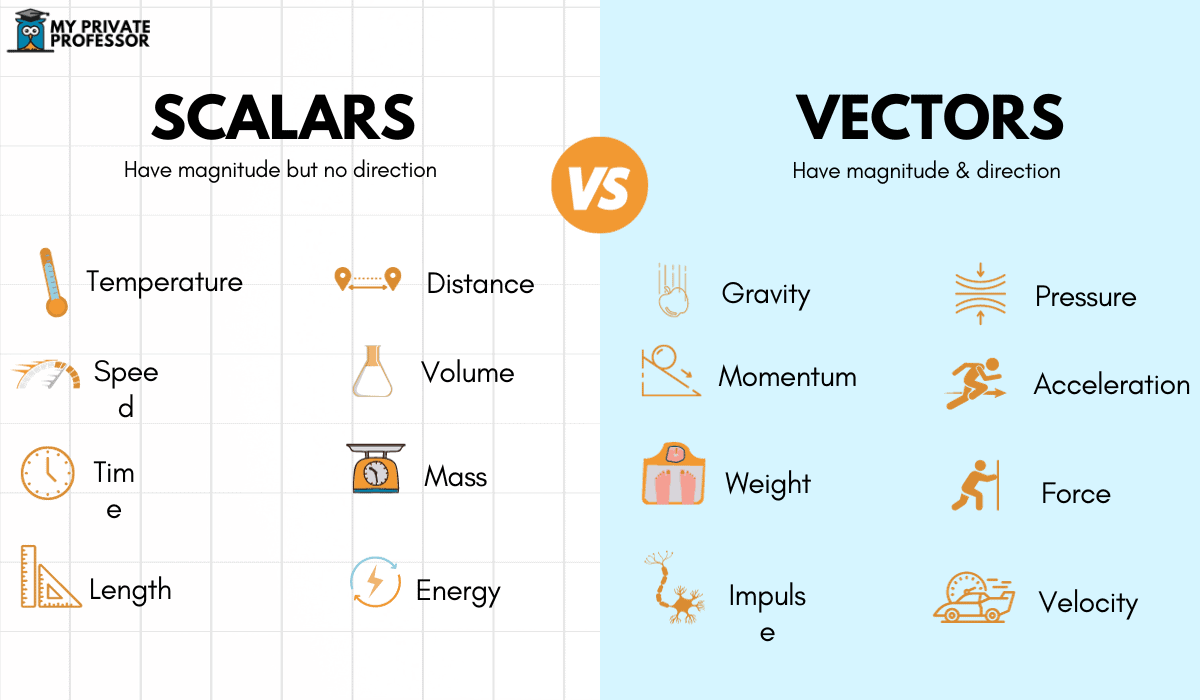 Vectors vs. scalars